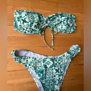 Green & white Bikini